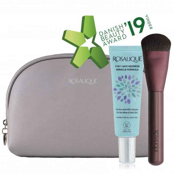 Rosalique Makeup Pung m/ 1 stk. Rosalique og 1 stk. Rosalique Foundation Brush