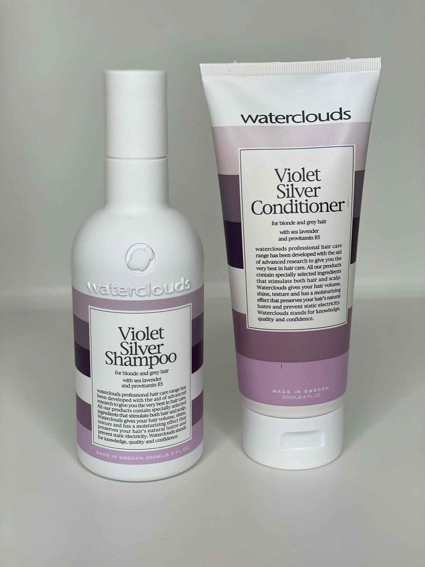 Waterclouds Violet Silver Shampoo & Conditioner, 250 ml & 200 ml